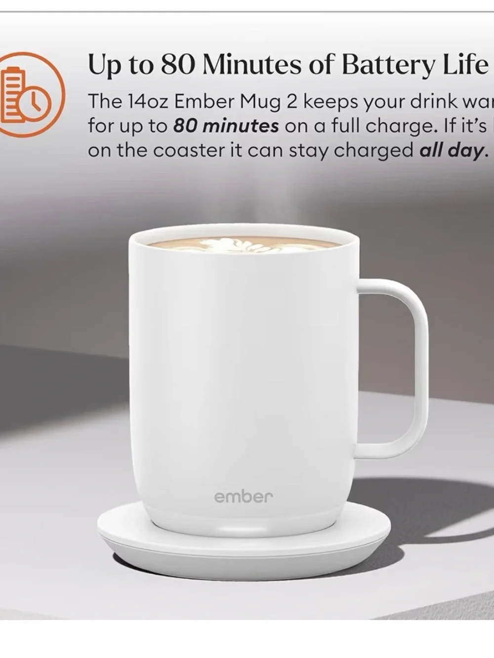 Ember Temperature Control Mug 14 oz - White NWT